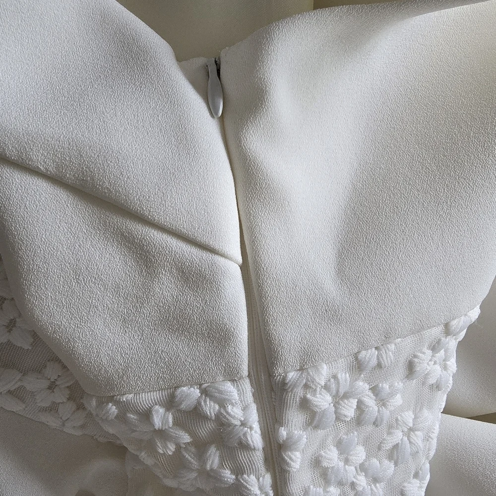 Maje Women's Racine Ecu Lace Ivory White Dress size 3/M - Picture 9 of 13